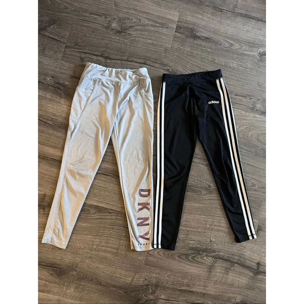 Adidas and DKNY Girl leggings size 10-12